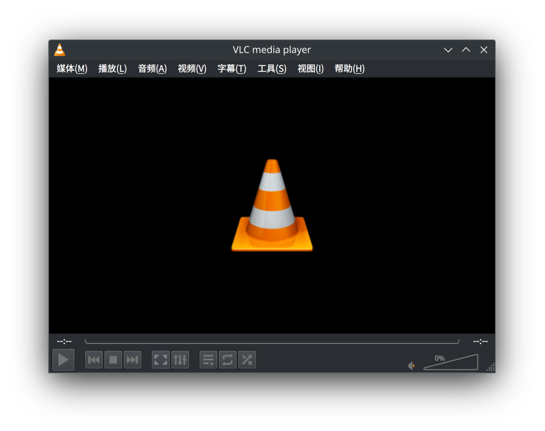 启用了 HiDPI 的 VLC 界面